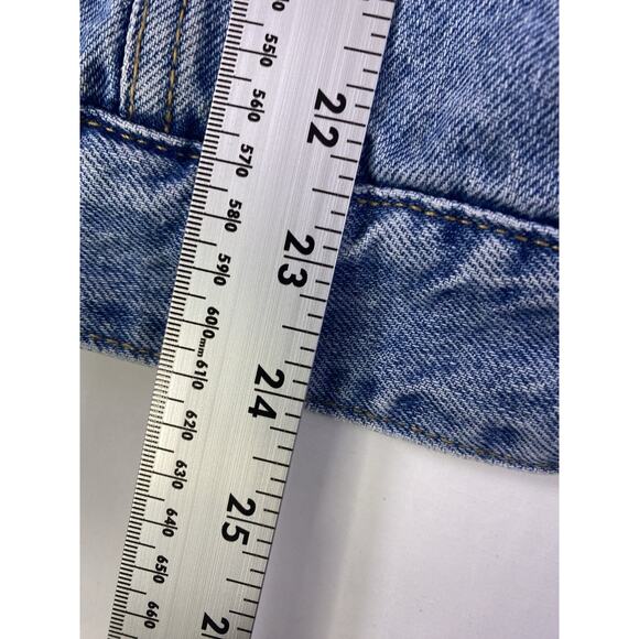 Ladies Bershka Denim Jean Jacket Mid Blue Size Small - Picture 11 of 13